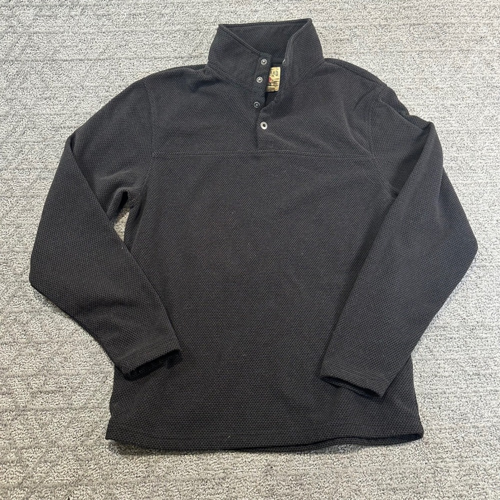 Red Head Brand Co Mens Pullover Sweater Small Button Up Mock‎ Neck